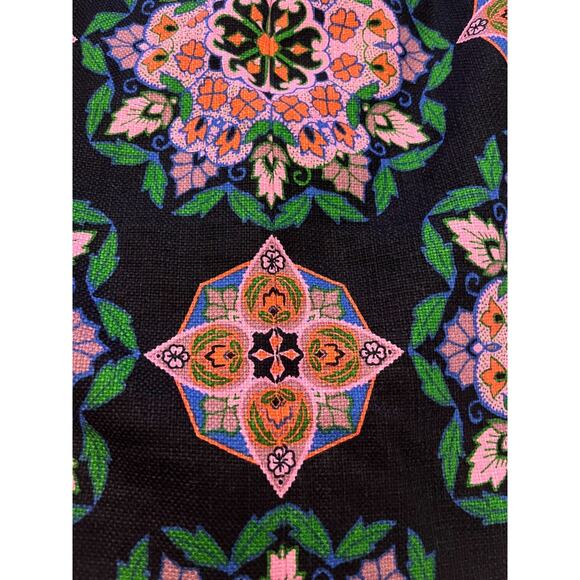 J. Crew Womens Size 8‎ Navy Blue Floral Basket Weave Geometric Print Skirt - Picture 6 of 16